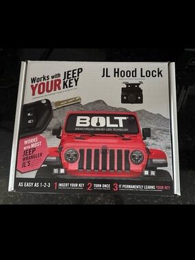 BOLT Hood Lock Compatible with 2018 & Newer Jeep Wrangler JL 7032303